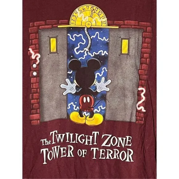 Vintage 90s Disney Twilight Zone Of Terror Ride Tee - Picture 2 of 4